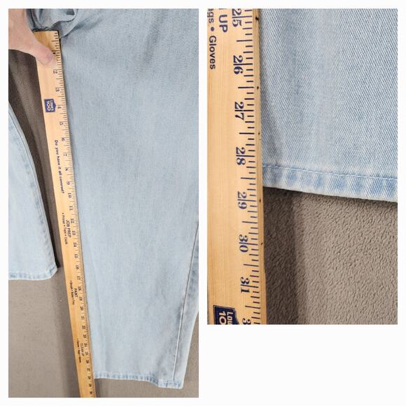 Polar Skate Co Big Boy Wide Leg Jean L Men High Rise Lt Blue Baggy 90s Y2K 31x29 - Picture 5 of 13
